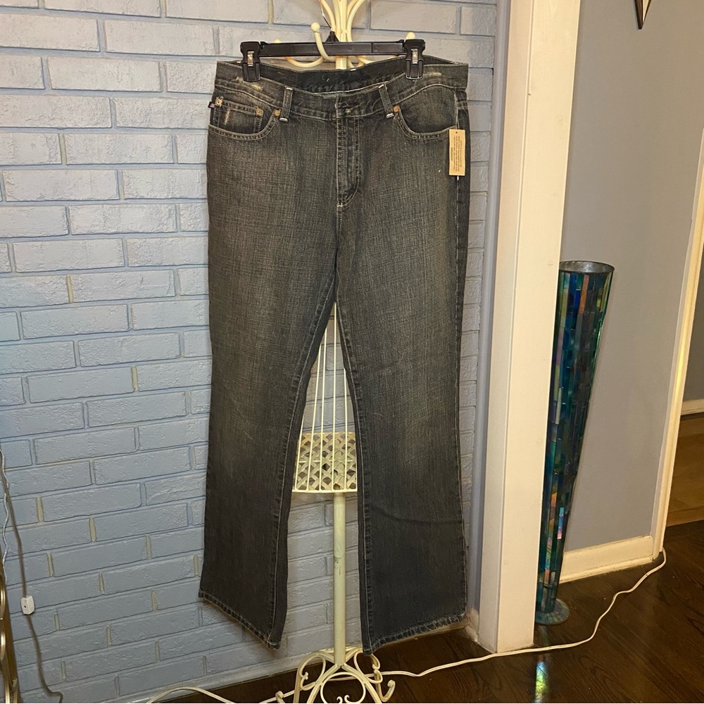 Vintage Gray Polo Ralph Lauren Kelly Denim Jeans Size 14